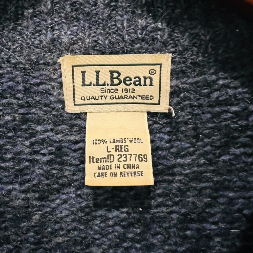 Vintage LL Bean 100% Wool Sweater Men's Size Large - Picture 5 of 16
